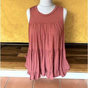Anthropologie Rust Sleeveless Tunic, 1X